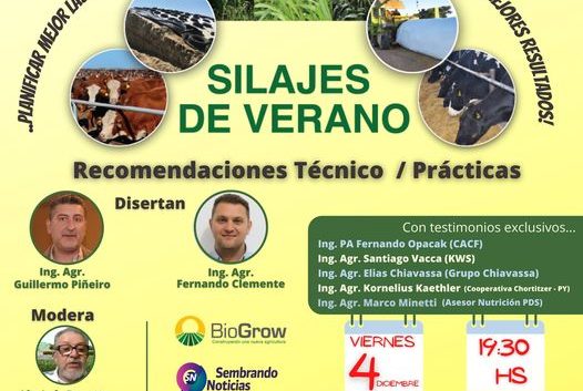 SILAJES DE VERANO “Planificar mejor las reservas lograr mejores resultados”.