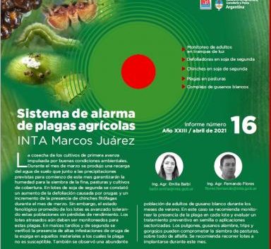 Informe de alarma de plagas con trampa de luz y observaciones de campo – 4/2021