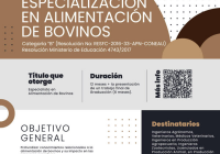 Alimentación de Bovinos. Inscripciones abiertas para la Especialización que dictará la FCA UNC