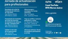Trigo: jornada de actualización para profesionales – Virtual – 23 de abril de 2026