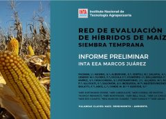 RED DE EVALUACIÓN DE HIBRIDOS DE MAÍZ. SIEMBRA TEMPRANA.
