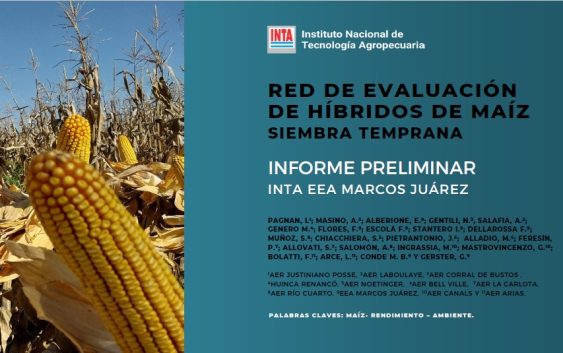 RED DE EVALUACIÓN DE HIBRIDOS DE MAÍZ. SIEMBRA TEMPRANA.