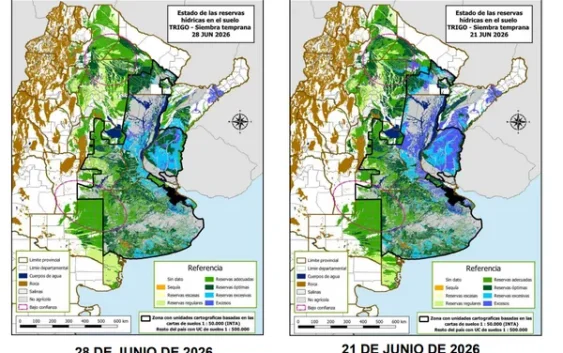 El mapa que ilusiona al campo: cómo llegan las reservas de humedad al invierno