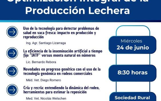 Villa María convoca a la Tercera Jornada de Optimización Integral de la Producción Lechera: salud, genómica y bienestar animal en debate
